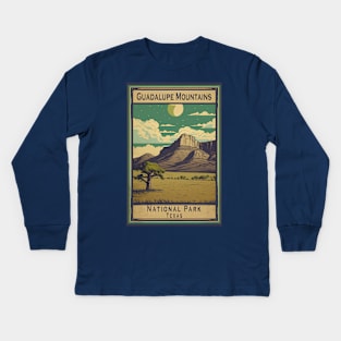 Guadalupe Mountains National Park Travel Poster Kids Long Sleeve T-Shirt